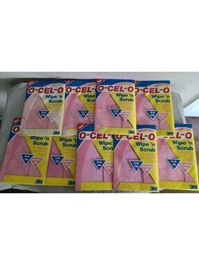 O-Cel-O 9 Wipe 'N Scrub Cloths Exclusive 3M Technology 1991